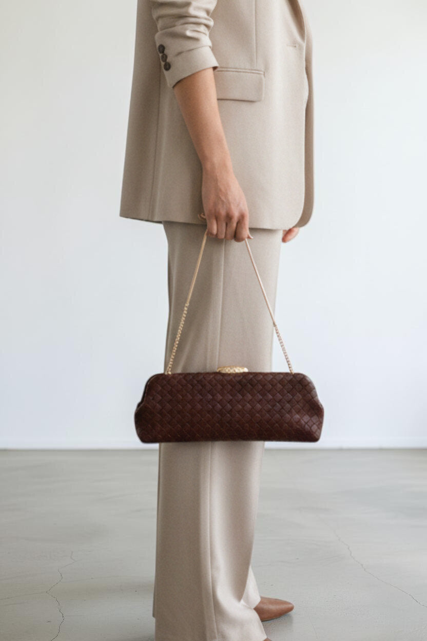 Πλεκτό Clutch Με Αλυσίδα 26873
